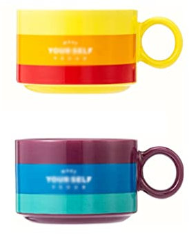 HASMI Kaffeetassen Regenbogen-Keramik-Becher personalisierte Becher Paar-Cup-Set geeignet for Familienwohnung 300ml Mug