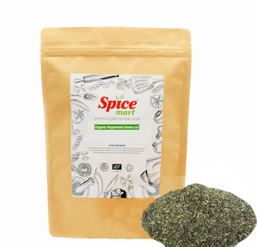 225g | Organic Whole Spices | Ground Spices | Herbs | Seeds | Chilli | Superfoods Soil Association Certified (Organic Peppermint Leaves)