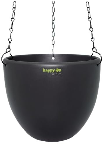 happy nature Keramik Hydro Blumenampel Venus 13/12 anthrazit matt Ø 17.5 cm H 15 cm