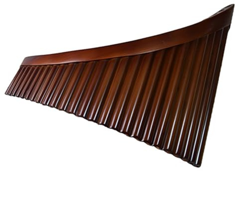 Panflöte Instrument Panflöte Mit Bodenstütze 22 Röhren G-Klappe Und C-Klappe Panflöte Für Anfänger (Color : C, Size : Left)