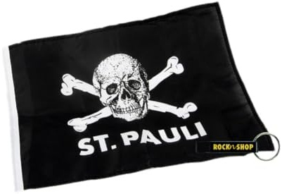 FC St. Pauli Fahne Totenkopf Schwarz 30x40cm FCSP Fanartikel + RocknShop Flaschenöffner
