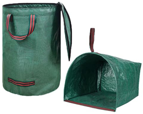 Gartenabfallsack 1-PCS 120L Mit Deckel Gartensack 1 -PCS 150L horizontale gartenabfallsäcke,Stabil Robust & Faltbar - Laubsack gartenabfallsack mit deckel (2)