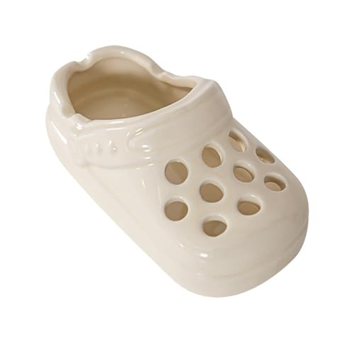 JINSHENGXINA Aschenbecher, Hochwertige, Leichte Luxus-Hausschuhe, Internet-Promi-Crocs, Kreative Persönlichkeit, Trendige Wohnzimmerschuhe(White)