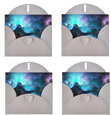 3D-Grafik-Grußkarten mit Universum-Weltraum – Blanko-Grußkarten für Dankeschön, Urlaubsgeschenke, Grußkarten, Geburtstagskarten für Kinder, besondere Termine, Gedenkkarten
