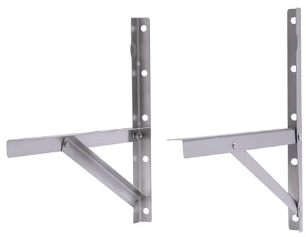 2 soportes de pared para aire acondicionado, capacidad de carga de 200 kg, aire acondicionado, unidad exterior, soporte de pared de acero inoxidable
