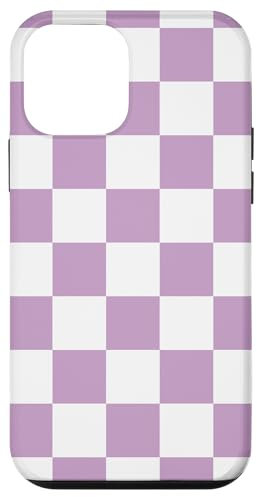 Custodia per iPhone 12 mini Estetica lilla viola a scacchi, pastello danese, scacchiera
