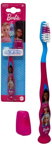 Handtandborste för barn Barbie tillbehör tandvård munhygien tandborste med ergonomiskt handtag mjuka borst