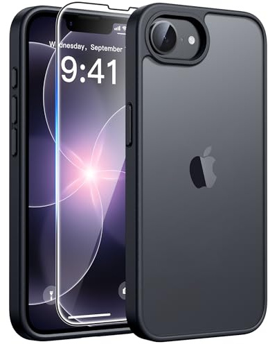 FNTCASE für iPhone 17e/16e Hülle, mit Panzerglas, Translucent, Slim