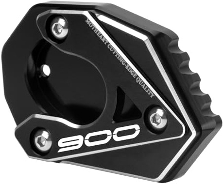MotHeart Rutschfeste Vergrößerungsplatte für Z900 2017-2026 Z900SE 2022-2026 Z900RS 2018-2026 Motorrad-Erweiterungszubehör Seitenständer-Fußpolster Zubehör (Schwarz)