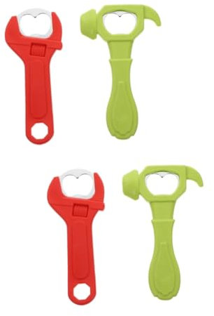 Alipis 4pcs Cartoon Hammer Model Bottle Opener Tool Practical Bottle Opening Tool for Home Kitchen Camping Travel Outdoor Activities Lightweight and Portable