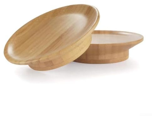 Alanmoship Juego de 6 posavasos de madera para copas de vino, para aperitivos, postres, fiestas, cenas, 10 x 2 cm