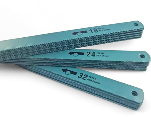 5Pcs 300mm Hacksaw Blades 24 TPI Bi-Metal Shatter Proof Saw Blade Hack Saw Cutting Blades