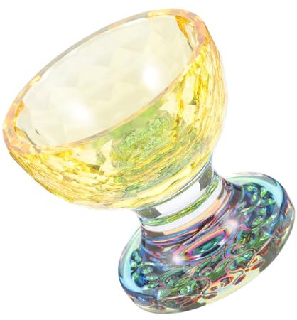 ULTECHNOVO Holy Water Bowl for Buddhist Offering Temple Tribute Crystal Material for Spiritual Rituals