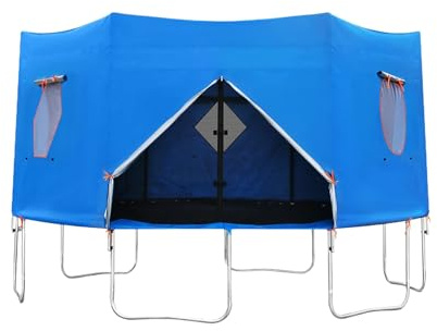 Generisch Trampolin-Zelt, 2.44 Meter, Blau, Wasserdicht und Sonnenschutz für Geburtstagsfeiern, Picknicks und Gemeinschaftsaktivitäten