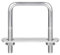 Bolt，U Clamp 2PCS Pipe clamp,Square U-Bolts, M10 304 Stainless Steel U Clamp Bolt with Nuts and Plates, for Boat Trailer(10 * 130 * 170)