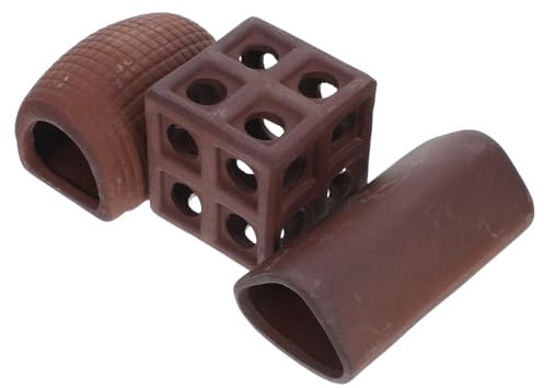 ADOCARN 3 Pezzi Nascosti per Betta e Gamberetti Realizzati Sicuri e Funzionali per Riproduzione e Abbellimento Acquario