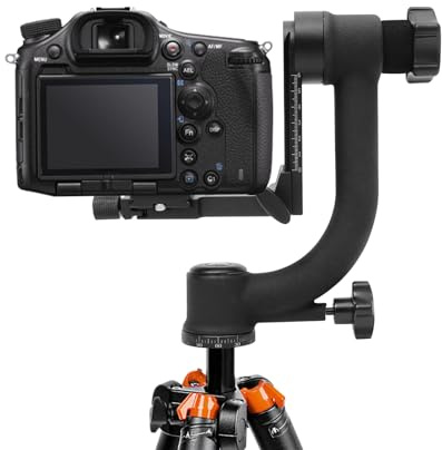 360 Degree Panoramic Gimbal Tripod Head, Portable Panoramic Boom Cradle Head Max Load Capacity 20Kg, Boom Cradle Heads for Miniature Camera, Telephoto Cameras, Dslr Camera