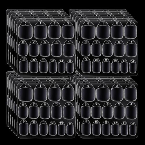 40 Blatt/600 Stück Nagel Klebepads, Doppelseitig Transparente Klebepads Nägel, Nagelkleber Press On Nails kleber Nagelkleber Pads mit Gelee-Kleber Nagelklebelaschen zum Aufdrücken False Nail