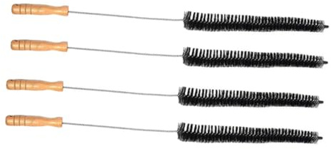 WHAMVOX 4Pcs Dryer Vent Cleaning Brush Kit with Sturdy Bristles for Washing Machine and Radiator Long Handle Scrubber for Deep Dirt Removal Flexible Design for Efficient Home Appliance