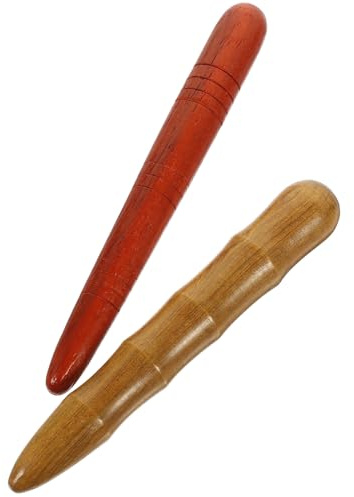 SOLUSTRE 2 Stück Holz Fußmassagegeräte Akupunktur für Hause und Reisen Traditionelles Massagewerkzeug mit Glatter Oberfläche