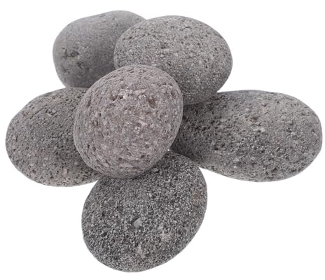 Sewroro Pietre Laviche Naturali per Braciere 1 kg Rocce Decorative Riutilizzabili per Caminetti a Gas da Interno ed Esterno Rocce per Barbecue in Pietra e Giardinaggio Distribuzione