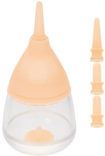 WEKADRIN Biberón Pequeño para Gatitos y Cachorros Recién Nacidos Alimentador de Leche para Mascotas Botella Amarilla de Material Seguro y Fácil Limpieza Adecuado para Suministros de
