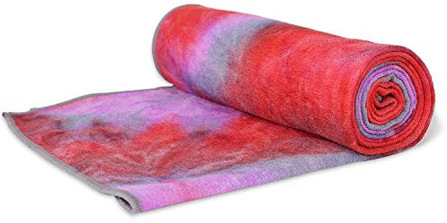 DREAM SLIM Rutschfestes Yoga-Handtuch – Hot Yoga Handtuch, mehrfarbig – Rot
