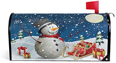 Frohe Weihnachten, Schneemann, Geschenk, magnetisch, für Briefkasten, Briefkasten, Winter, Geschenke, Standard-Größe