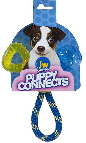 JW Puppy Connects 3-in-1 Activity Teething Toy for Puppies, 1-Pack