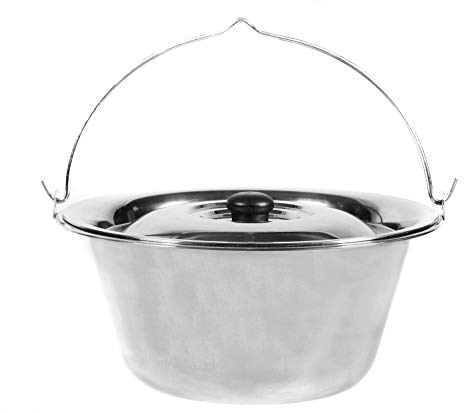 Edelstahlkessel 14 L Edelstahltopf zum Kochen geeignet für Dreibein Grillständer Topf aus Edelstahl CookKing