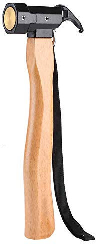 EVTSCAN Hammer Claw, Multi‑Functional Carbon Steel Claw Nail Hammer with Wooden Handle Hand Repairing Tools