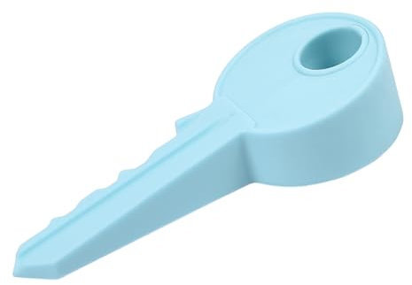 Fermaporta a cuneo, in silicone, a forma di chiave, universale, con cuneo, per casa, giardino, ufficio, colore blu