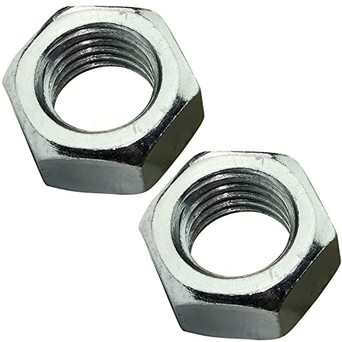 AERZETIX - C45720 - Satz von 2 Sechskantmuttern 6 seiten - metallteile spannen montage - aus verzinktem stahl - gewinde M20 metrisch weiblich - heimwerker - farbe silber