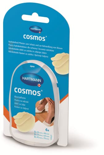 Cosmos Blasenpflaster: Das Spezialpflaster fördert die Heilung von Blasen an Füßen, Zehen und Fingern; Mix 3 Größen, 6 Stk.