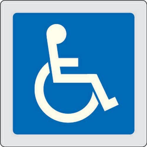 NEW CARTELLO SEGNALETICO QUADRATO - Toilette disabili - Adesivo Extra Resistente, Pannello in Forex, Pannello In Alluminio (PANNELLO IN ALLUMINIO 30X30 CM)
