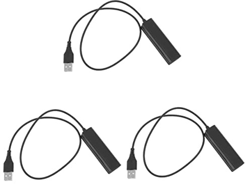 Milisten 3pcs Female to Usb Male Adapter Cord for Headsets Convert to Usb Connector Compatible Laptop and Computer Accessories