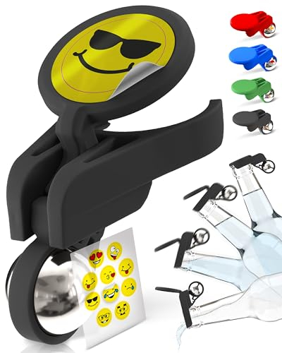 5X automatischer Flaschenverschluss mit 12x Smiley Sticker Aufkleber Wespenschutz Abdeckung für Glasflaschen PET Flaschen Bier Cola Wasser (5X bunt + Smileys)