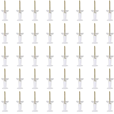 40 Stück Transparente Reißzwecke, Karte Nagel Pinnadeln, Polster Reißzwecken, Durchsichtig Reißnägel Pins, Mit Plastikbox, Für DIY, Wandkarten, Bulletin Board, Kork Boards (Transparent)