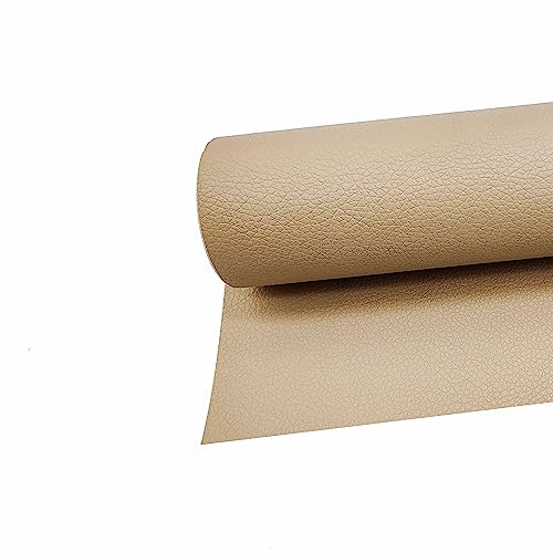 Surriba Selbstklebende Leder, Kunstleder Flicken Selbstklebend Reparaturset für Motorrad Sofa Rückenlehne Stühle DIY-Basteleien Stifteetui Handtasche 10 * 150cm Beige-Aprikose