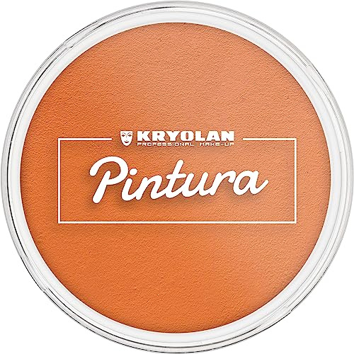 Kryolan Pintura Water Color Make-up Tangerine 25 ml I Wasserbasierte Kinderschminke für Gesicht & Körper I CE-zertifiziert I Schnell trocknend, leicht abwaschbar & individuell deckend