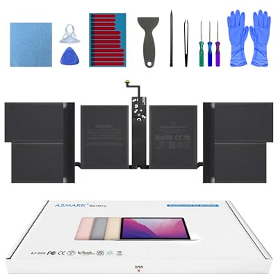 ASMARK Akku für MacBook Pro A2485, 16 Zoll, 2021, A2527 Laptop Batterie | A2527 Akku Modell, 11,45V 8700mAh 99,6Wh, EMC 3651, bis zu 1000 Zyklen, Werkzeugset, Installationsanleitung
