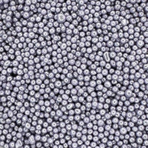 A Pinch Of - 100s and 1000s - Violet Glimmer Cake Topper Sprinkles - 30g Edible Shimmer Ball Cupcake Decorations - Weddings, Christenings & Parties