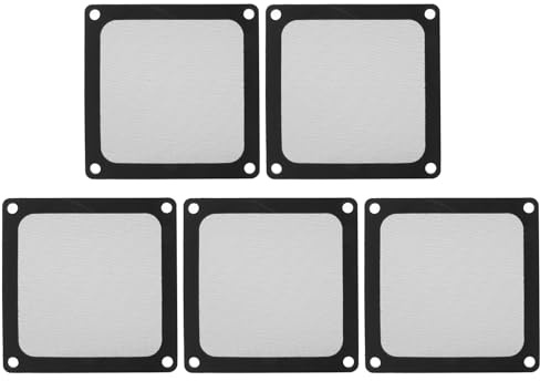 Yanmis 80mm x 80mm Computergehäuse Lüfter Staubfilter, PC Mesh Filter Abdeckgitter mit Staubfilter Magnetrahmen Filterabdeckung (5 Stück)