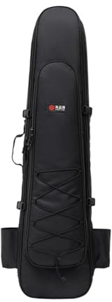 kowaku Lange Flossentasche, Tauchflossentasche, schützende, leichte Tauchtasche mit Reißverschluss, Rucksack, Tauchtasche zum Angeln, Wassersport, Schwimmen, schwarz klein