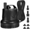 Pompe submersible 25 W, pompe à eau à haut débit 1200 L/H, pompe d'aquarium sous l'eau, protection contre la combustion à sec avec un design extrêmement silencieux