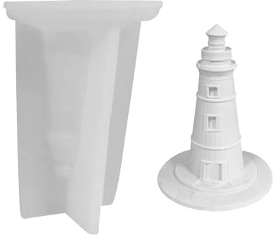 Silikonformen Gießformen, 3D Silikonform Leuchtturm Silikonform Haus Silikonform Gießform Leuchtturm Gips Zum Gießen Giessformen Silikon Silikonform Einschieber Gießformen für Beton