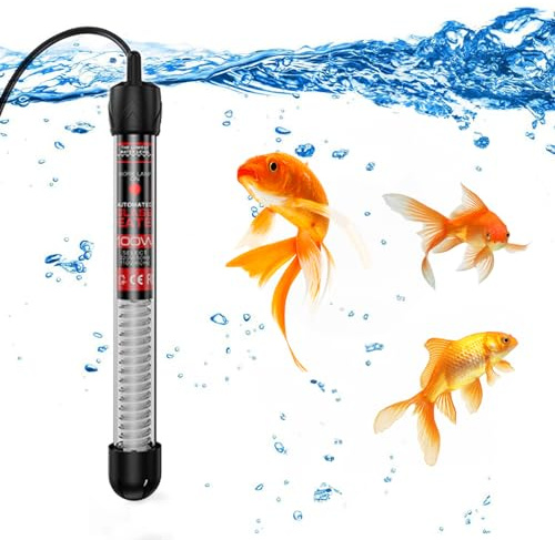 MetalNuts Aquarium-Submersible-Aquarium Heating Rod - with Temperature Display Power Saving Heater - Ideal Fish Tank Heater for Tropical Fish, Turtles, and More