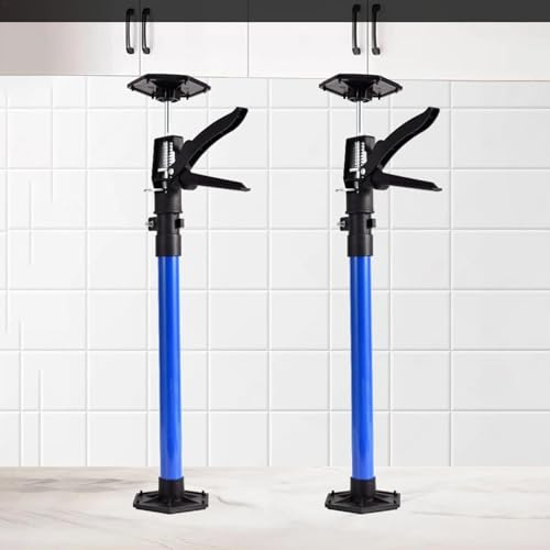 Einhandstütze | Asziehbar 32-60 cm | Belastbar Bis 30 Kg | Einhandstütze Schnellspann-Stütze | Deckenstütze Montagestütze | Verstellbare Teleskopstütze | Für BAU-Montagen Und Tür-Zargen (2 Stück)