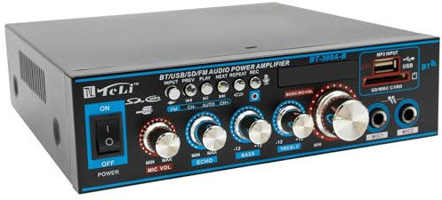 Amplificador de potencia de audio Bluetooth, amplificador de audio doméstico, receptor mini Bluetooth, radio amplificador, receptor de 220 V, 50 Hz
