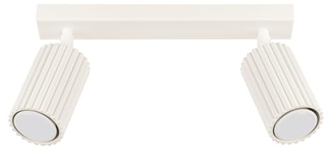 SOLLUX lighting Deckenlampe Deckenleuchte Deckenstrahler Aluminium 2 Flammig 30 x 6,5 x 16,5 cm Karbon Beige